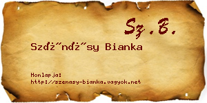 Szénásy Bianka névjegykártya
