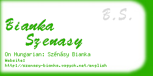 bianka szenasy business card