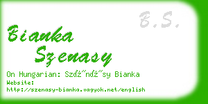 bianka szenasy business card